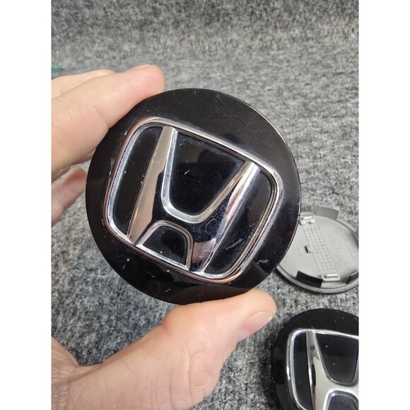Center Caps Lot of 4 Honda OEM Black 275in PS PPE Hub Dust Wheel Covers #79 - Picture 5 of 8